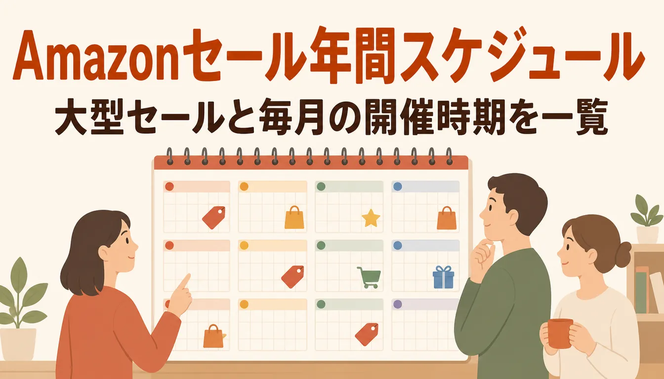 セール日に印がついた年間カレンダー