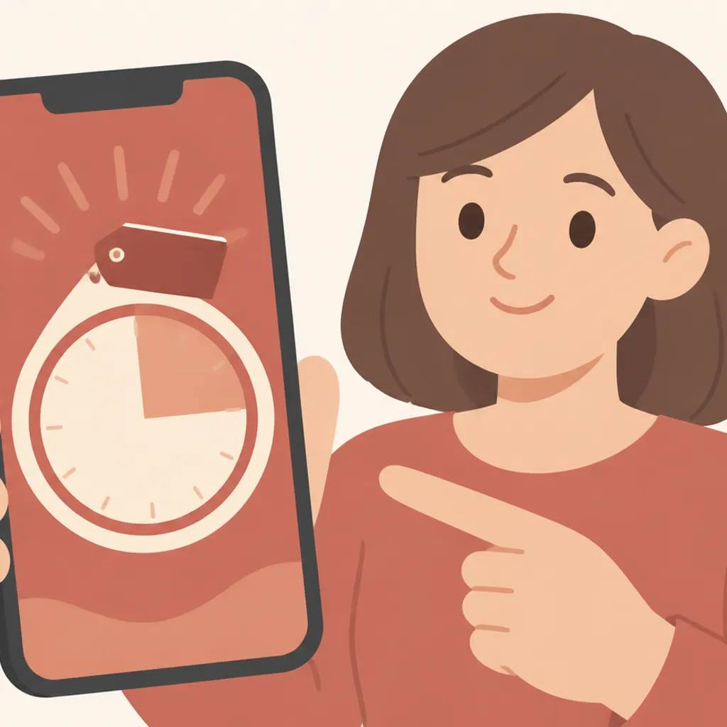 タイムセールの残り時間を表示するスマートフォン