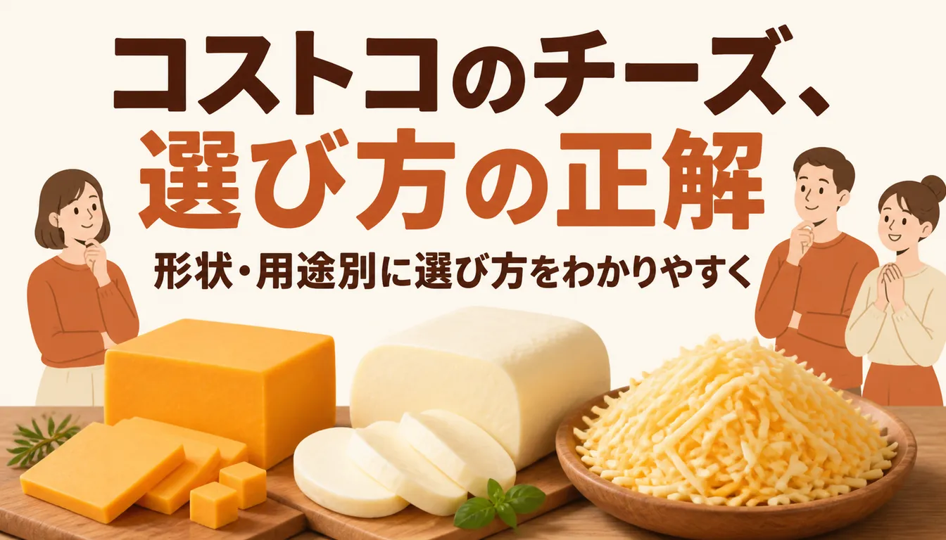 ブロックやシュレッドなど種類の異なるチーズの詰め合わせ