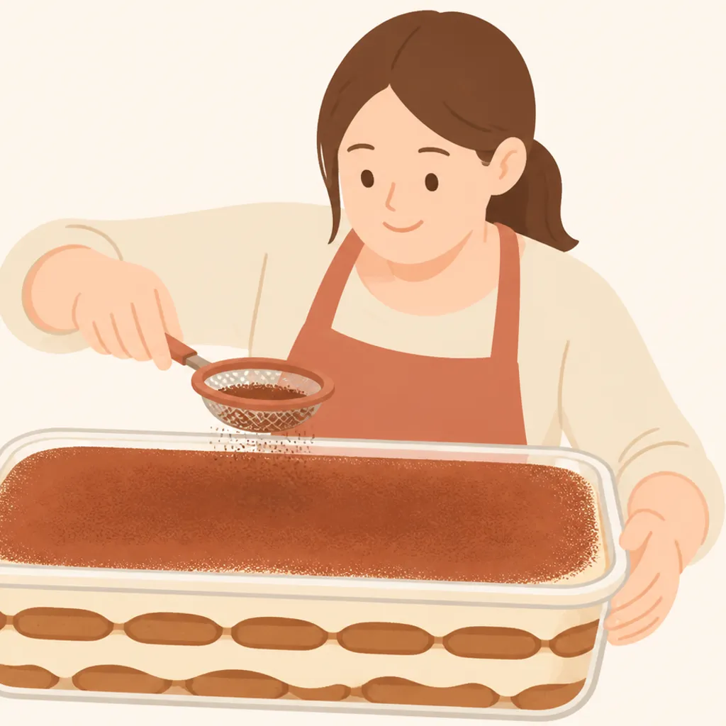 ココアをまとった大容量のティラミススイーツ