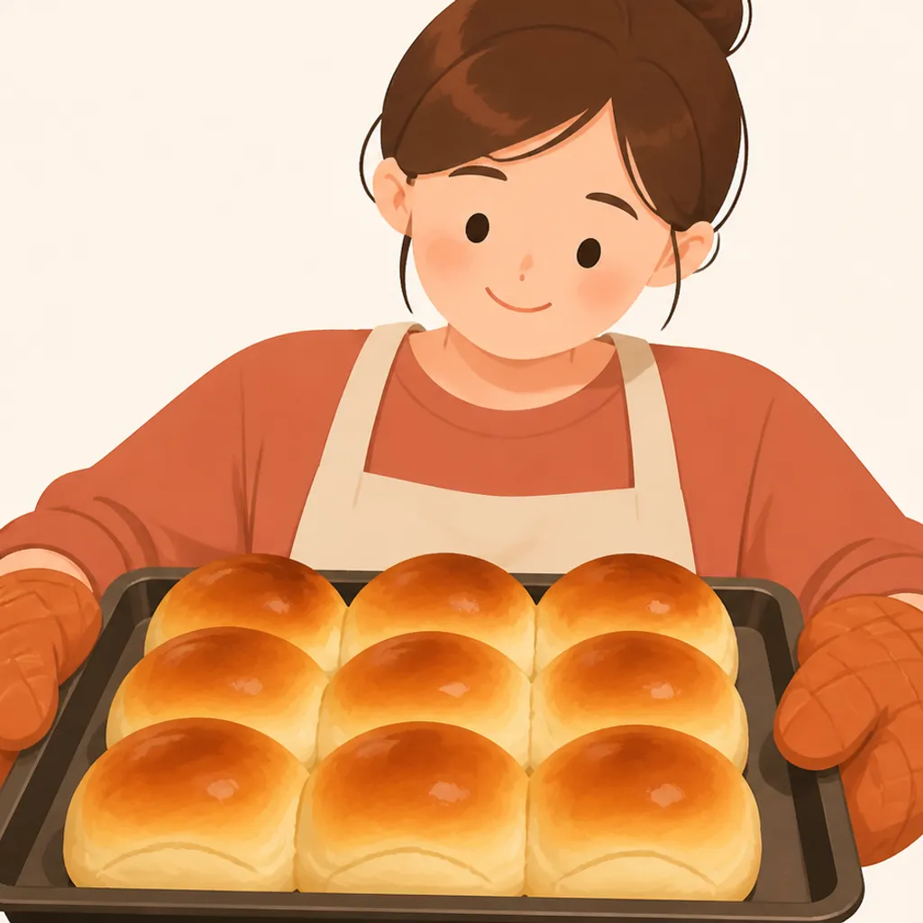 焼き色のついたコストコのディナーロール