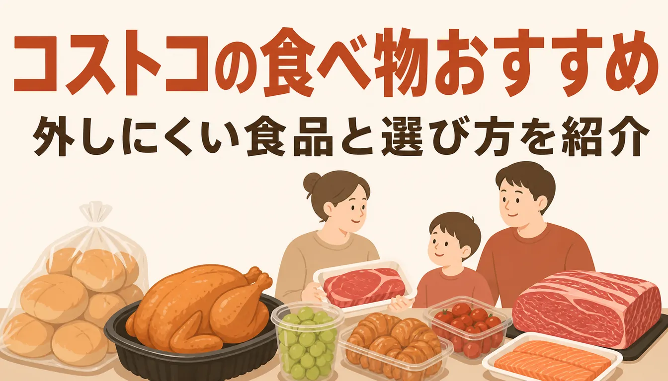 大容量のコストコ食品が並んだ買い物の様子