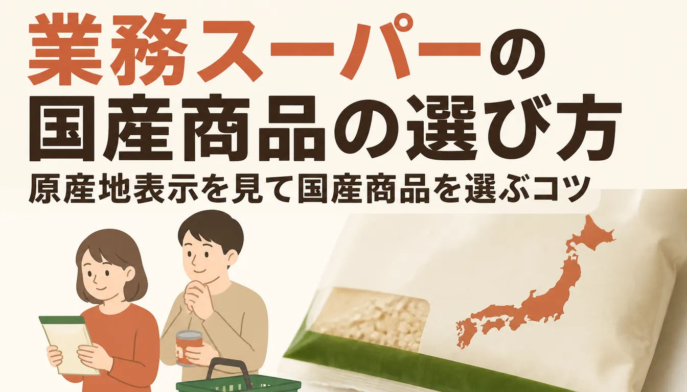 原産地表示が印刷された食品パッケージの裏面ラベル