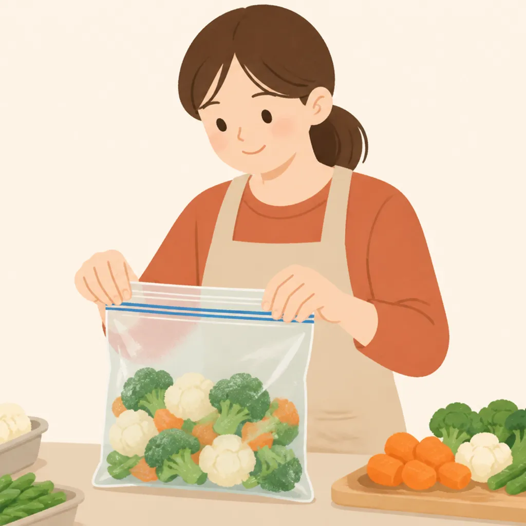 袋入りの冷凍野菜ミックス