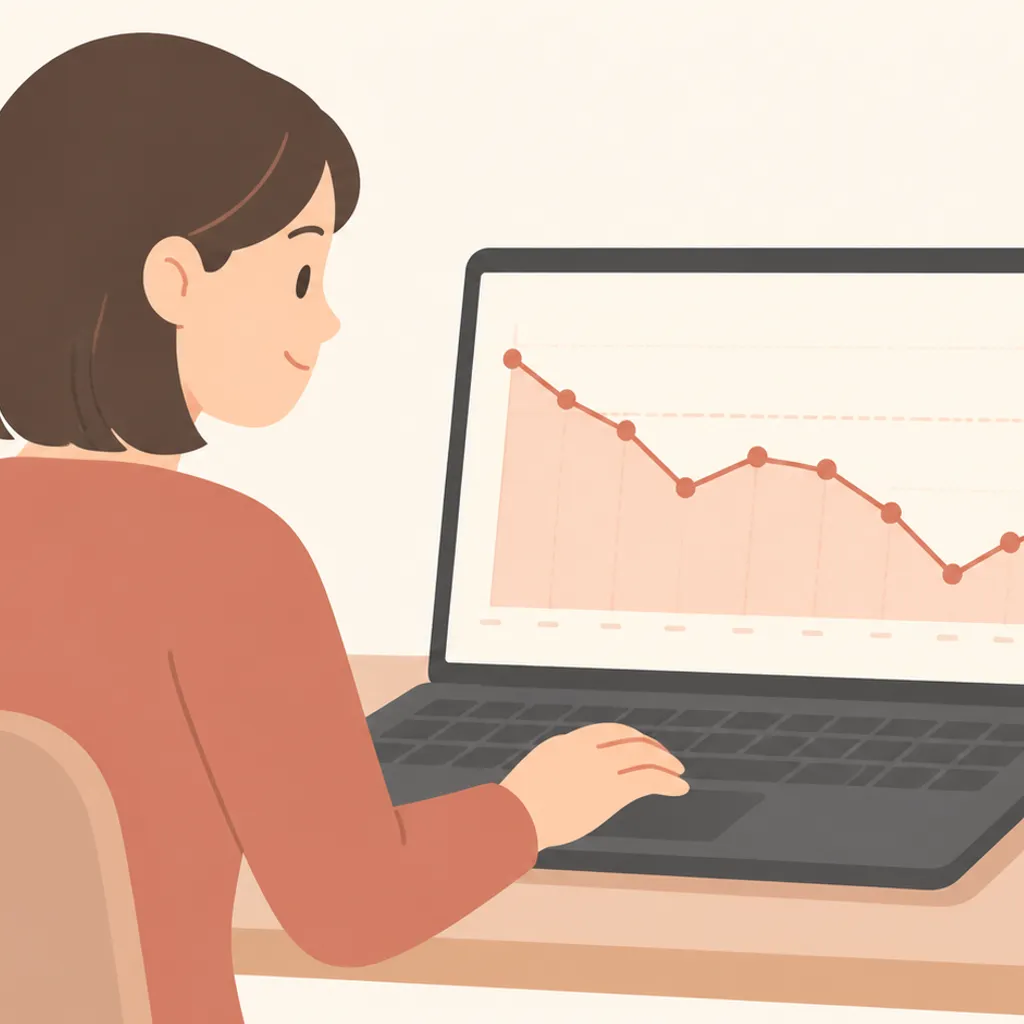 パソコンで価格履歴を確認している画面