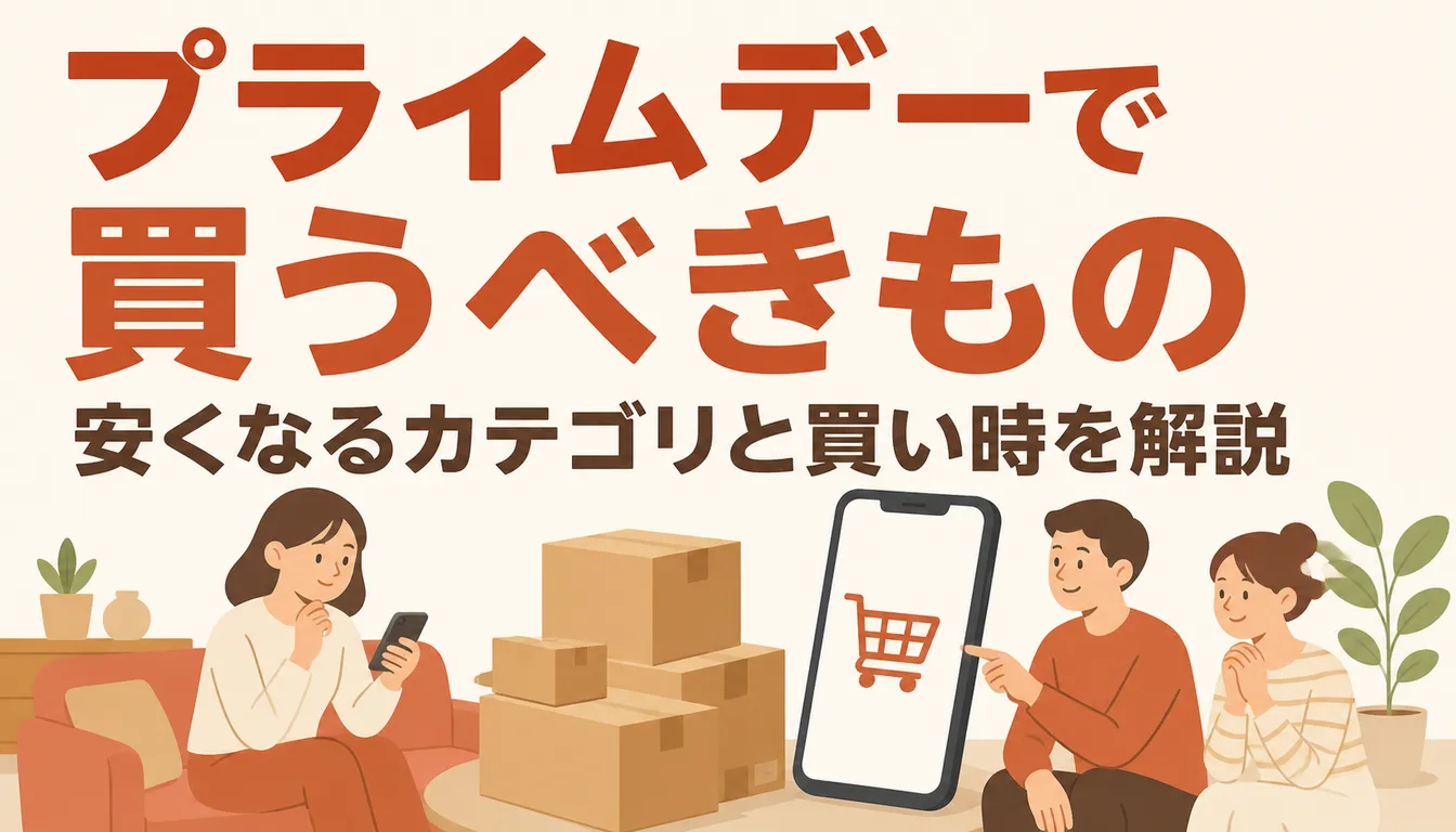 届いた段ボール箱と買い物カート画面のスマートフォン