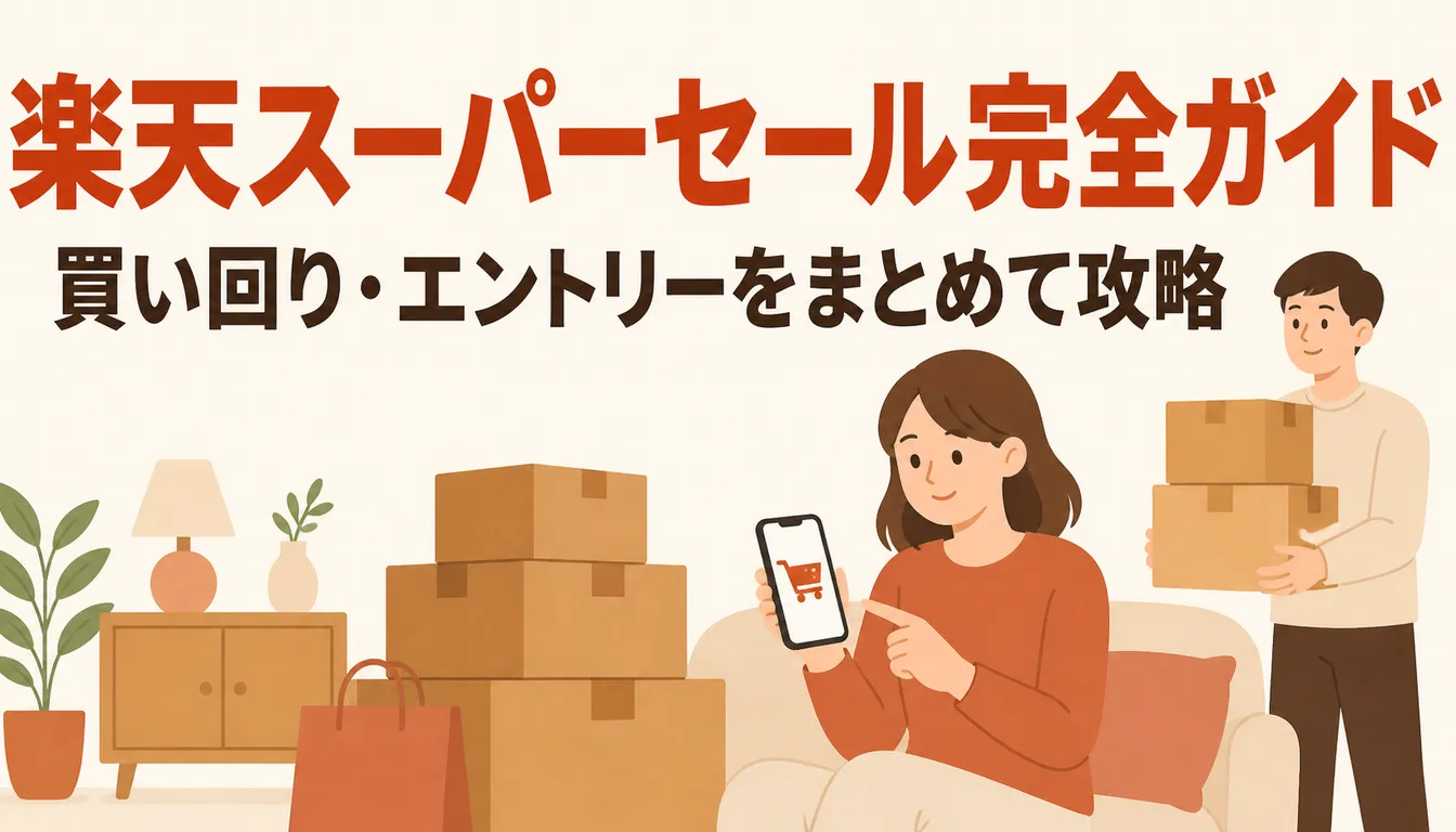 積み上がった宅配ダンボールとスマホの買い物画面