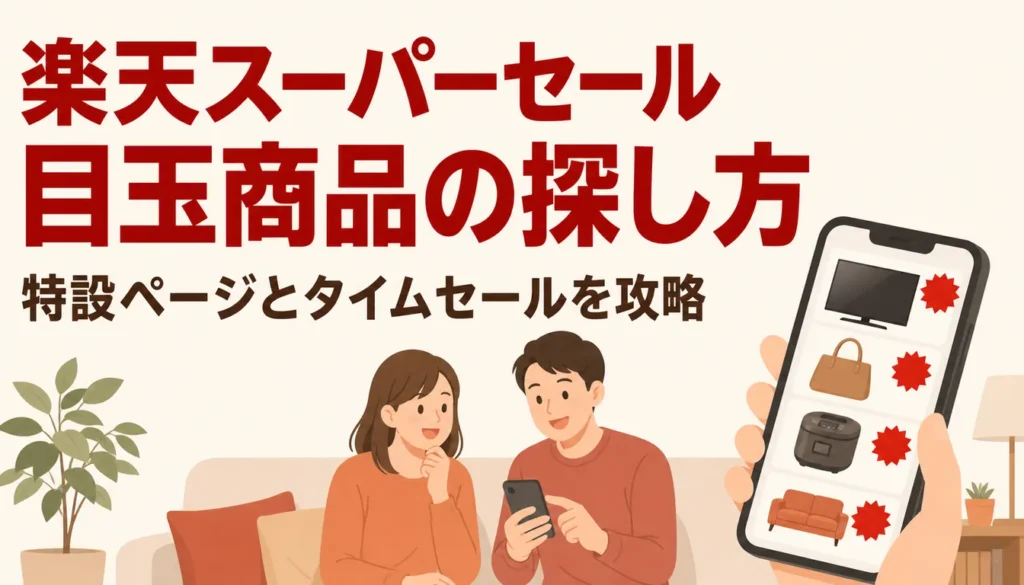 スマートフォンでセールページを見ている様子